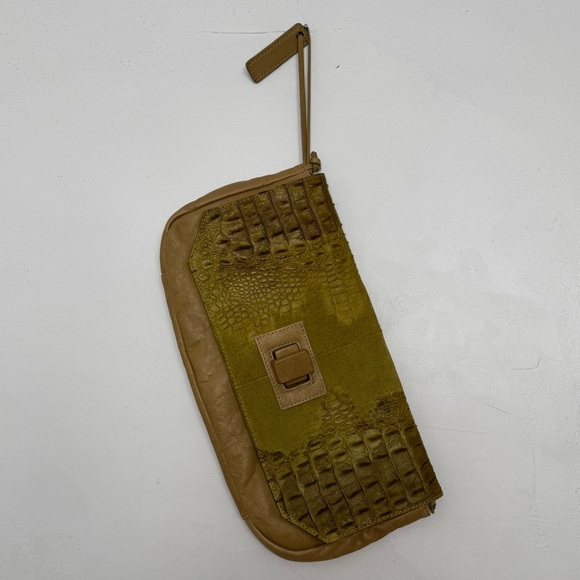 l.a.m.b. citron yellow leather clutch - Picture 2 of 6